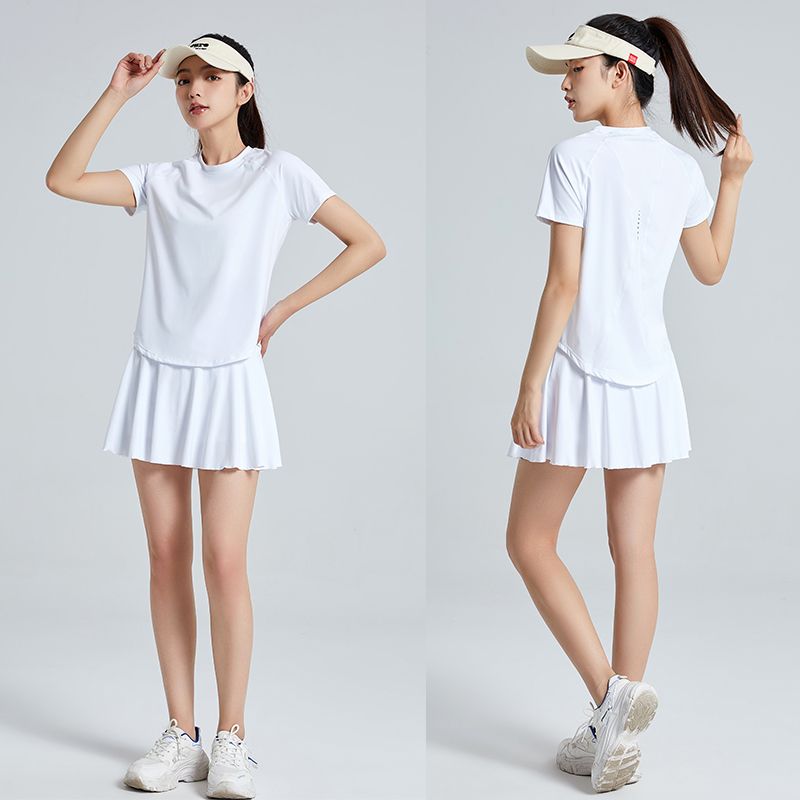 Summer Golf Clothing - طقم تنورة تنس من قطعتين للنساء،