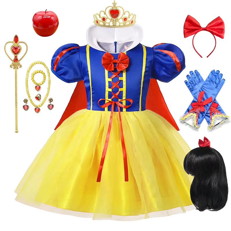 Summer Clothing Kids - فستان الأميرة سنو وايت للأطفال مع