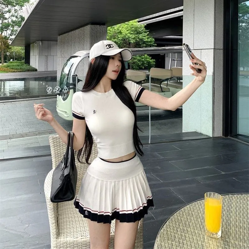 Summer Golf Clothing - بدلة صيفية كورية من قطعتين، بدلة