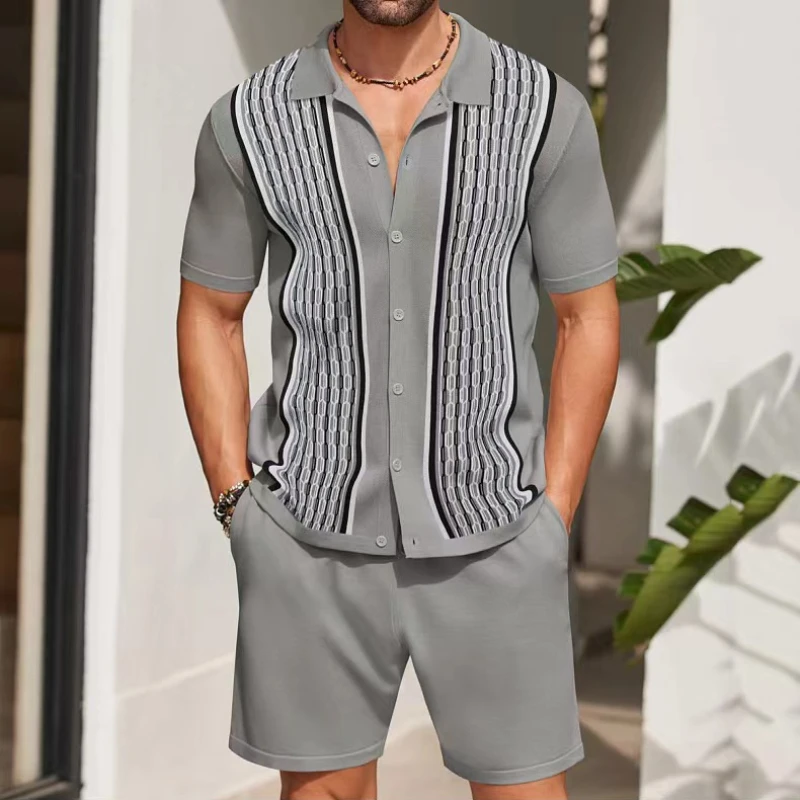 Summer Gym Clothing - طقم صيفي رجالي من قطعتين بأكمام