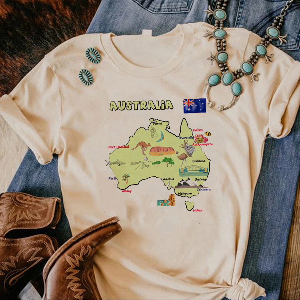 Summer Clothing Women Australia - أستراليا كوالا التي شيرت المرأة Y2K