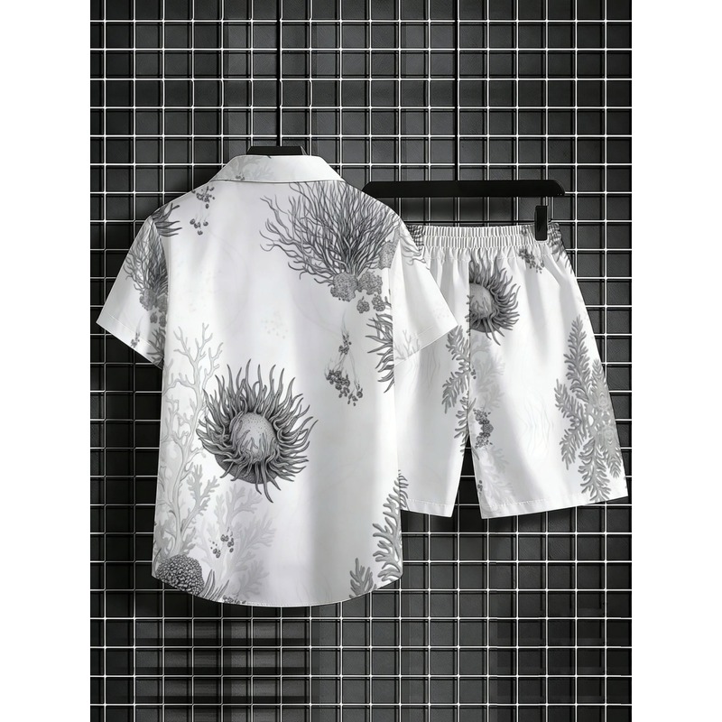 طقم قميص هاواي مزهر وشورت للرج - مراجعة Beach Shirt Hawaiian وسعره