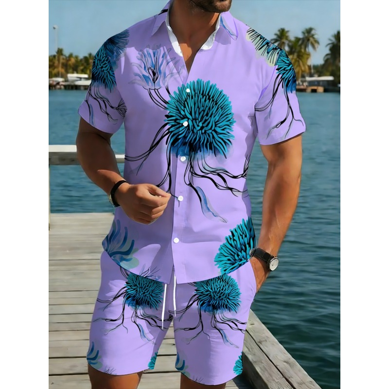 طقم قميص وشورت هاواي للرجال بل - مراجعة Beach Shirt Hawaiian وسعره