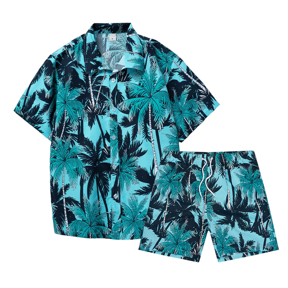 طقم قميص رجالي بطباعة ثلاثية ا - مراجعة Beach Shirt Hawaiian وسعره