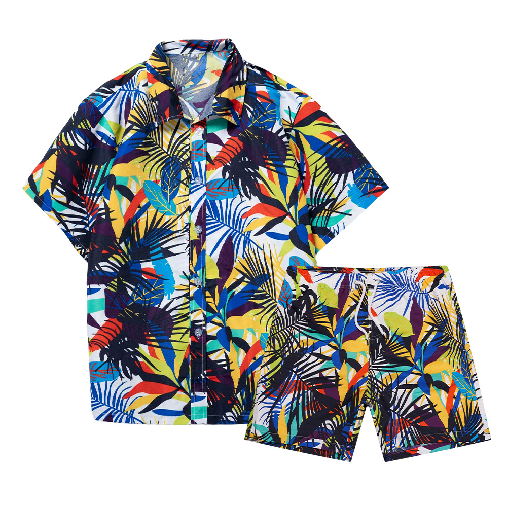 طقم قميص رجالي بطباعة ثلاثية ا - مراجعة Beach Shirt Hawaiian وسعره