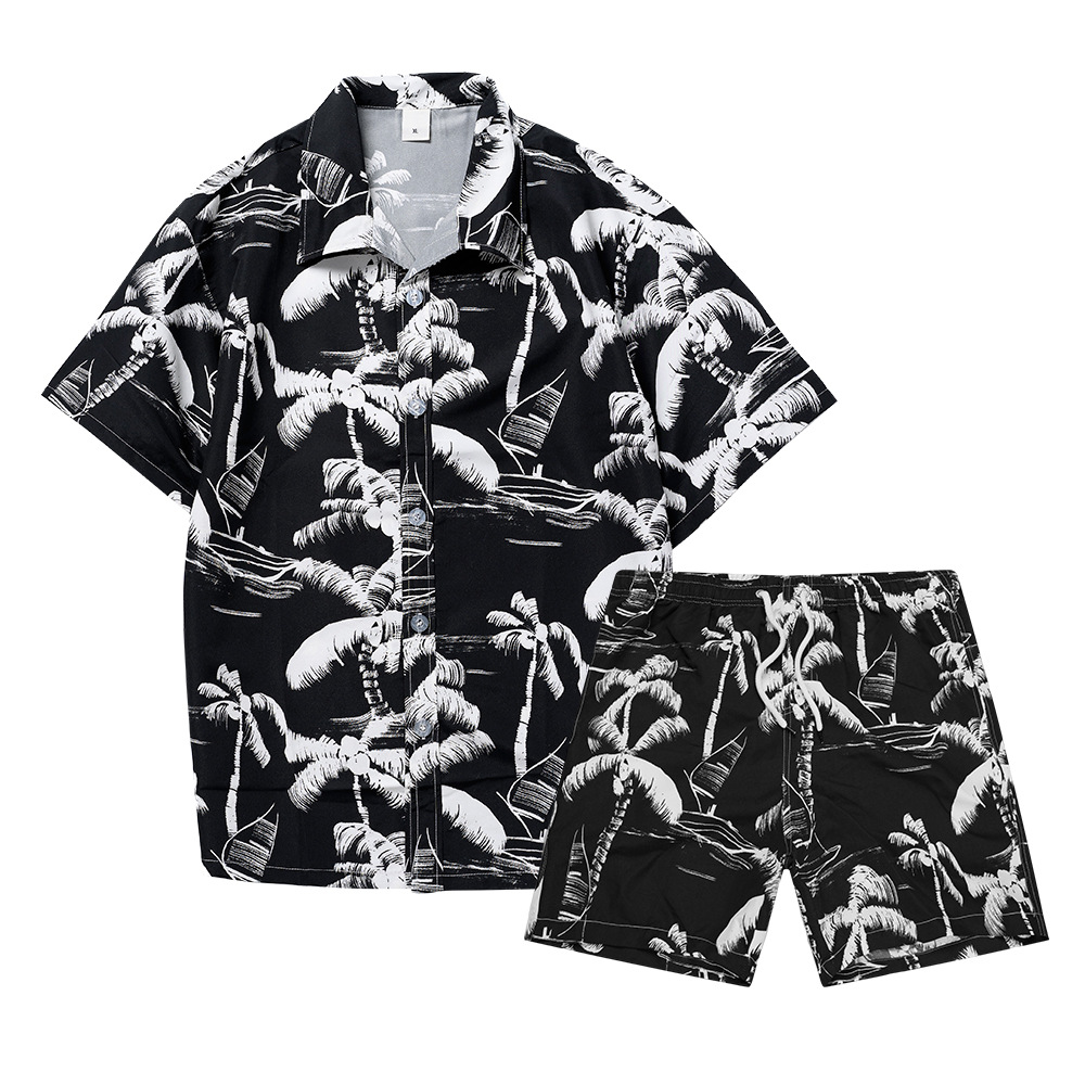 طقم قميص رجالي بطباعة ثلاثية ا - مراجعة Beach Shirt Hawaiian وسعره
