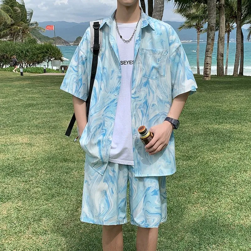 طقم قميص رجالي صيفي بنمط هاواي - مراجعة Beach Shirt Hawaiian وسعره