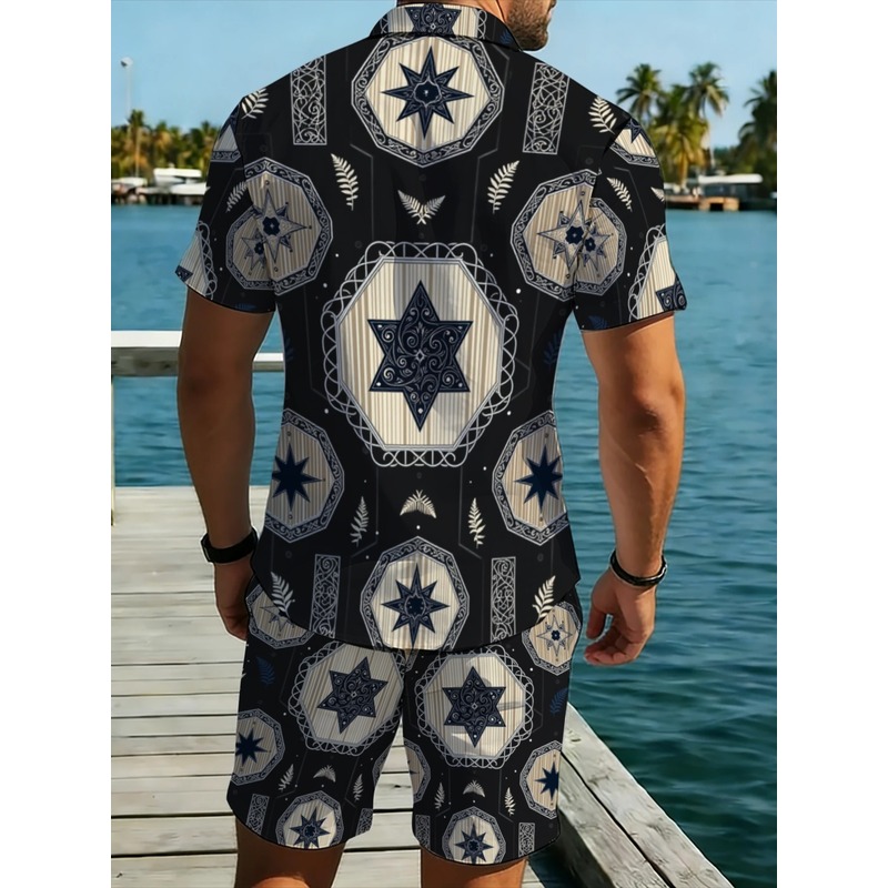 طقم قميص وشورت رجالي بنمط النج - مراجعة Beach Shirt Hawaiian وسعره