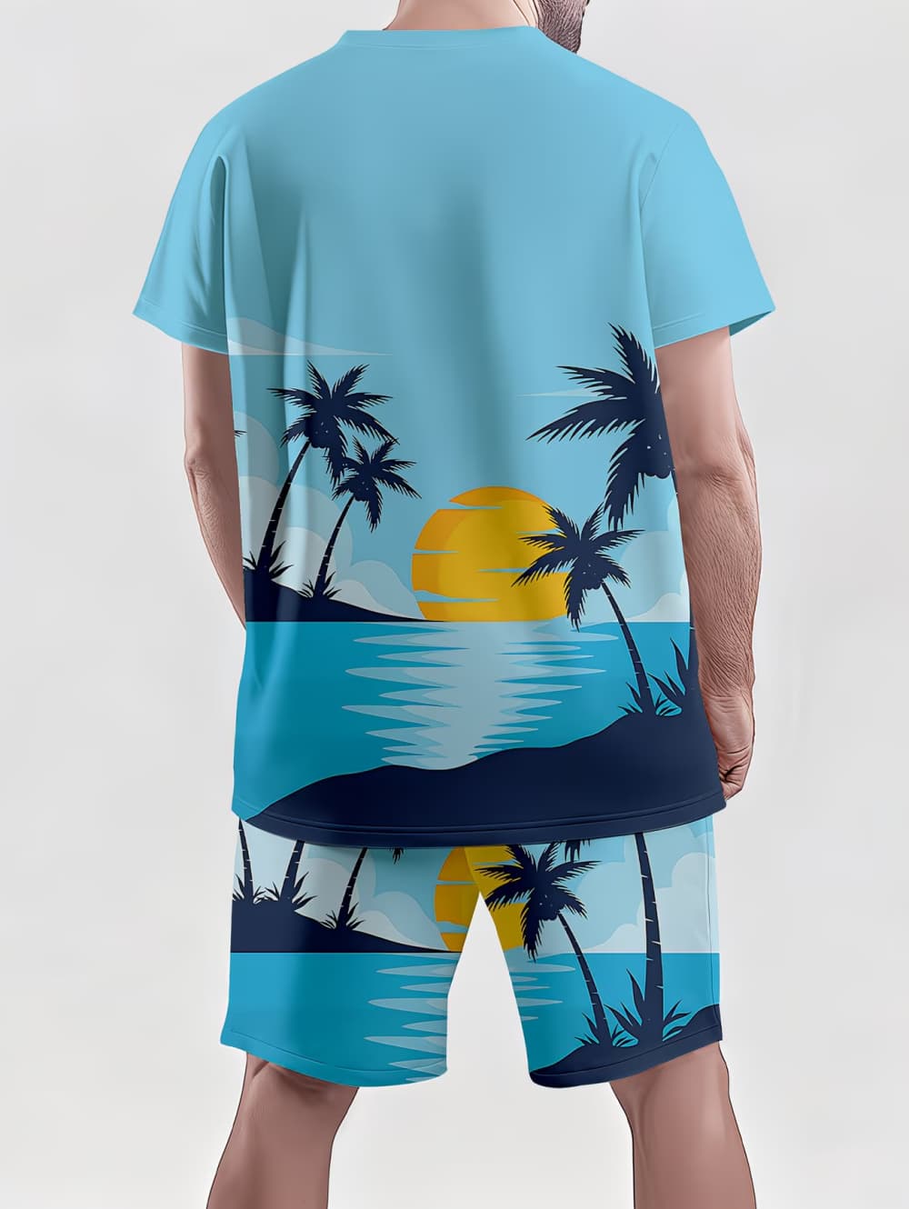 طقم رجالي من قطعتين لعام 2026  - مراجعة Beach Shirt Hawaiian وسعره