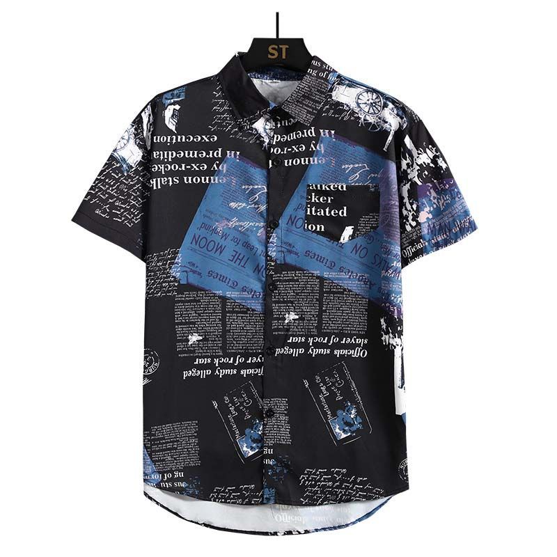 طقم رجالي مكون من قطعتين بطبعة - مراجعة Beach Shirt Hawaiian وسعره