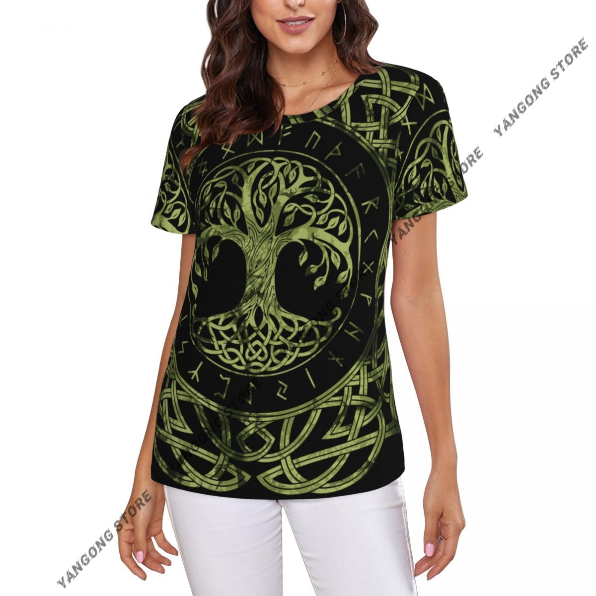 المرأة تي شيرت نورس الشمال فاي - مراجعة Summer Viking Clothing وسعره