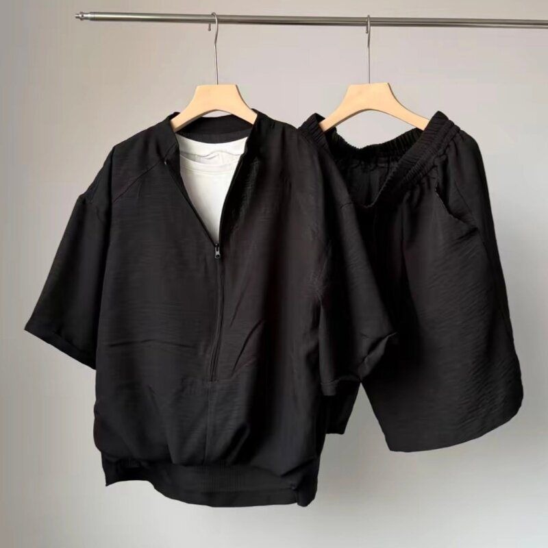 طقم رجالي صيفي من قطعتين من ال - مراجعة Linen Shorts Men وسعره