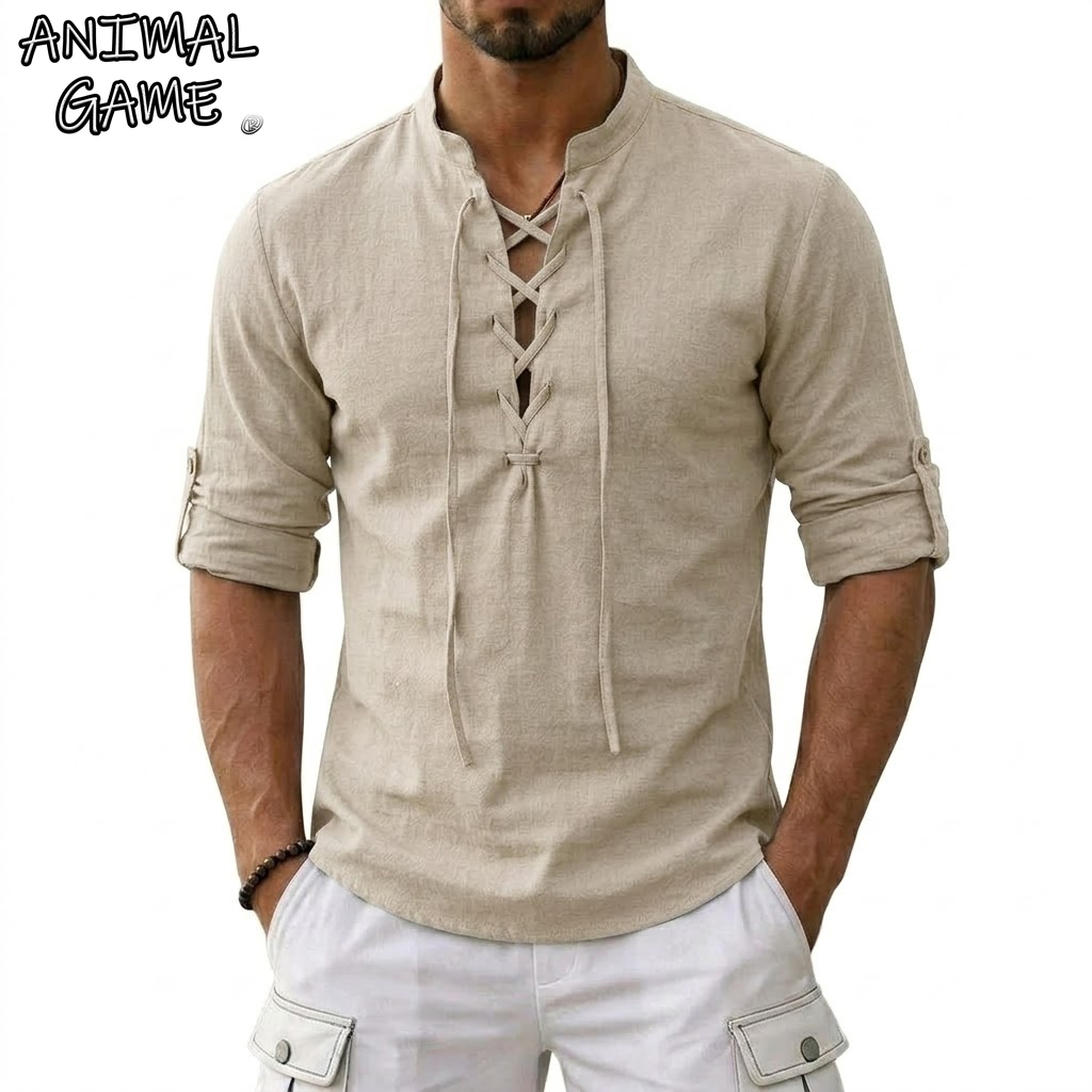 قمصان رجالية طويلة الأكمام من  - مراجعة Summer Viking Clothing وسعره