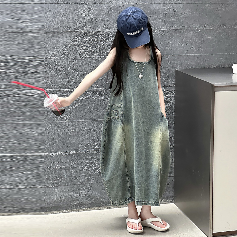فستان كلاسيكي أزرق للأطفال الب - مراجعة Summer Clothing Kids وسعره