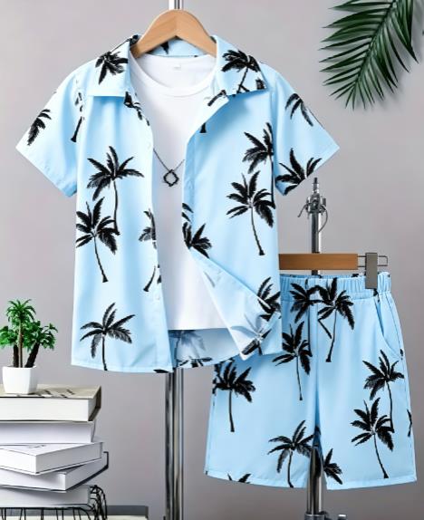 طقم رجالي بنمط نباتات هاواي ال - مراجعة Beach Shirt Hawaiian وسعره